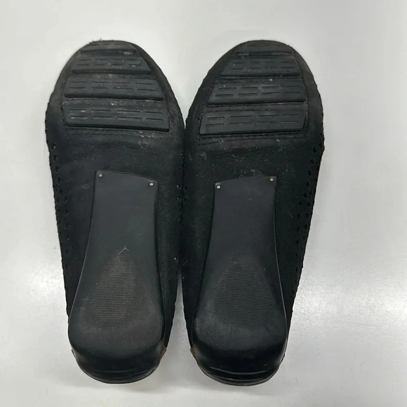 Robert Zur Penny Loafers Slip On Driving Moccasins Shoes Suede Black Tan US 8.5 - Picture 10 of 11